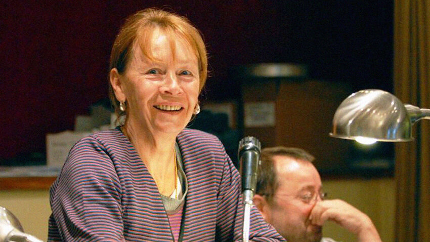 Jutta Hoffmann mit Matthias Thalheim im Hörspielstudio 2, Funkhaus Nalepastraße, Juni 2007 © MDR/Klaus Winkler