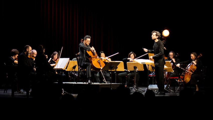 Das Jewish Chamber Orchestra Munich unter der Leitung von Daniel Grossman mit dem Solisten Wen-Sinn Yang © Charlotte Lioba Fuchs