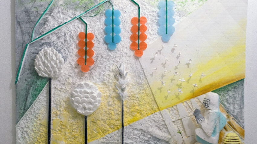 Lin May Saeed, Bee Relief / The Liberation of Animal from their Cages VII, 2018  © Privatsammlung