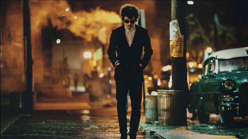 Timothée Chalamet als Bob Dylan