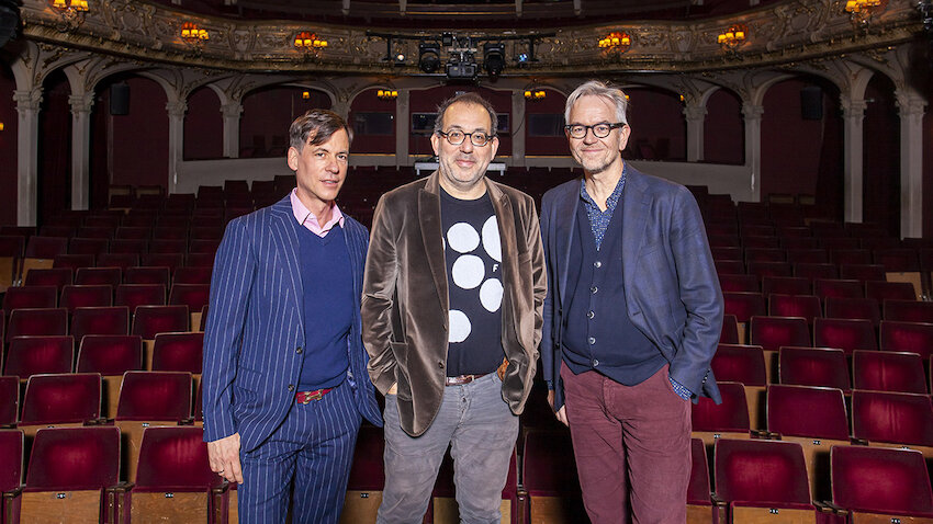 Dirigent Adam Benzwi, Regisseur Barrie Kosky und BE-Intendant Oliver Reese © Moritz Haase