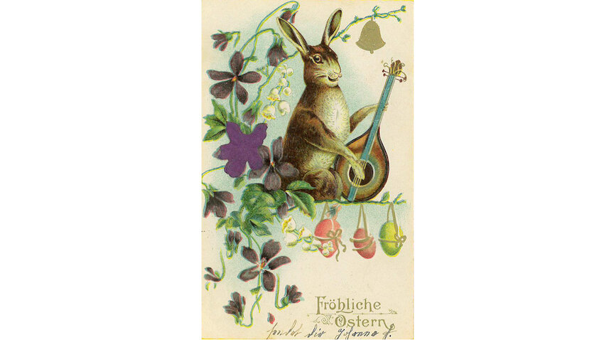 Historische Ostern-Postkarte