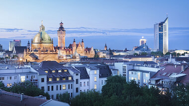 Leipzig_Abendstimmung Skyline_Michael Bader © Michael Bader