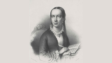 Emilie Mayer_Lithographie Eduard Meyer n. Zeichnung Pauline Suhrlandt © Österreichische Nationalbibliothek Wien, Eduard Meyer, nach Zeichnung von Pauline Suhrlandt 